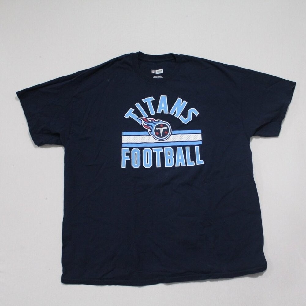 NFL Teams Men Blue Shirt Short Sleeve Tennessee Titans Size XXL